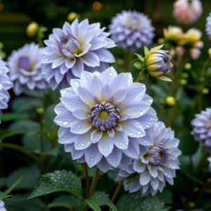 Георгин Акварель купить по цене от 680р. в интернет-магазине «Посадика» с доставкой почтой в в Ивделье и по всей России – [изображение №1].