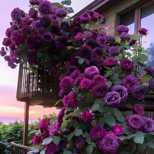 Роза Плетистая Плум Пэшн купить по цене от 610р. в интернет-магазине «Посадика» с доставкой почтой в в Ивделье и по всей России – [изображение №1].